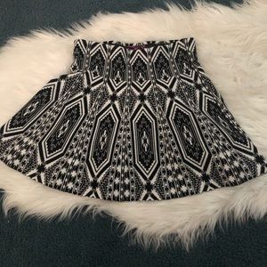 A black and white Skirt